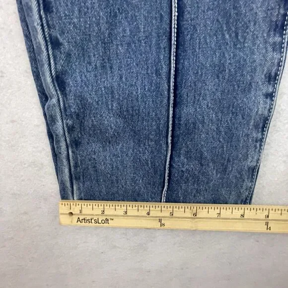 Corteiz Rules The World Alcatraz Jeans Mens L Blue Embroidered C Star Button Fly